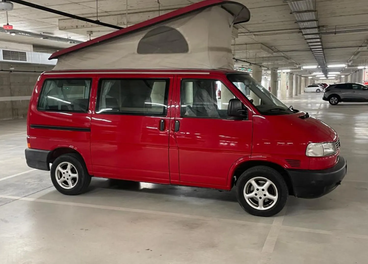Camper Car In Underground Parking Hotel Barcelona